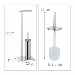 Relaxdays WC Garnitur aus Edelstahl -Badaccessoires Verkäufe 38c1fa020c7840ea8562ecdf55f1d63a