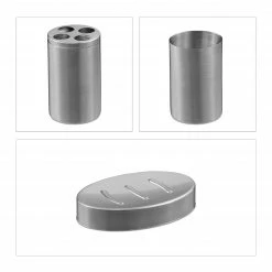 Relaxdays 5-tlg. Badezimmer Set matt -Badaccessoires Verkäufe 3b494d219e8e4551b0c8d48708272c04