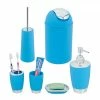 Relaxdays 6-tlg. Badezimmer Set - Blau - Silber -Badaccessoires Verkäufe 3c9ef695df1145db95e2d052f10e66b1