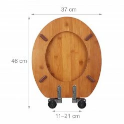 Relaxdays Toilettendeckel Bambus Absenkautomatik -Badaccessoires Verkäufe 3cdcb665edd943c2b21c8df476073e2c