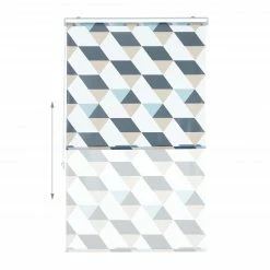Relaxdays Duschrollo mit geometrischem Design - Breite: 100 cm -Badaccessoires Verkäufe 3dc2aeedc014495492c465ef32d671c4
