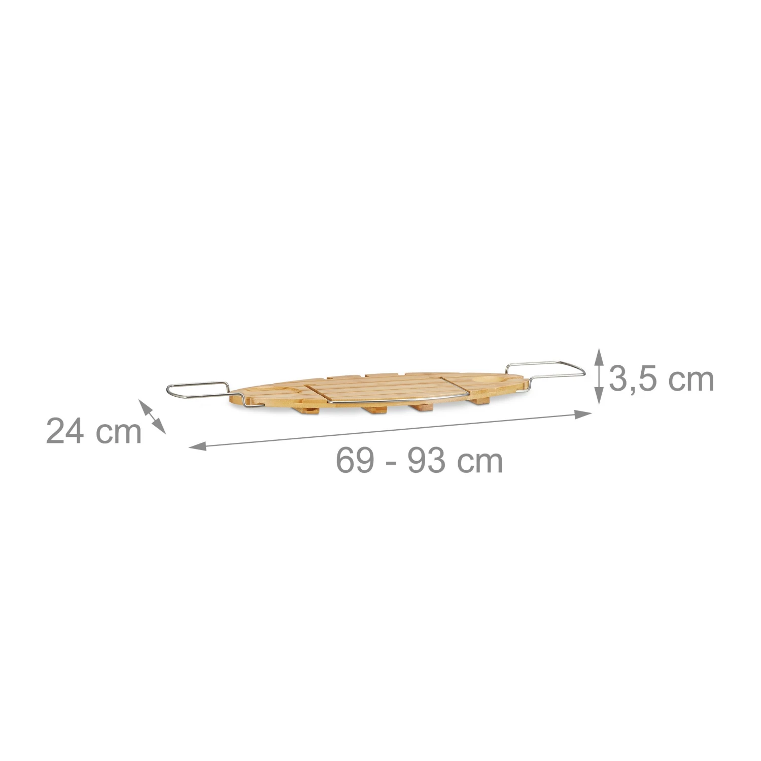 Relaxdays Badewannenablage Bambus oval 10 Relaxdays Badewannenablage Bambus oval – Bild 8