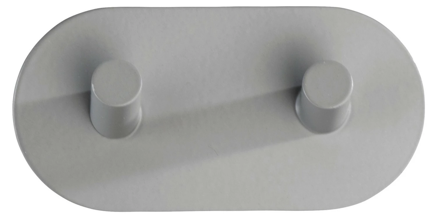 Grauer Handtuchhalter, 2 Haken, WENKO 7 Grauer Handtuchhalter, 2 Haken, WENKO – Bild 5