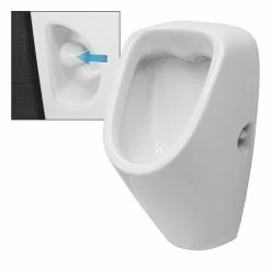 ECD Germany Urinal mit Zulauf von hinten Ablauf Weiß -Badaccessoires Verkäufe 419220d407724afb82b75474df433779