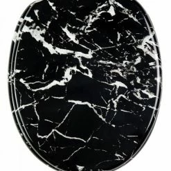 SANILO® WC-Sitz Absenkautomatik Marmor Schwarz