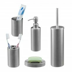 Relaxdays 5-tlg. Badezimmer Set matt