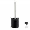 Relaxdays WC Garnitur Keramik - Schwarz - Silber - Breite: 13 cm -Badaccessoires Verkäufe 4391b4a09ef34739ab99bd36a8da1a9a