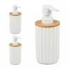 Relaxdays 3 x Seifenspender mit Bambus -Badaccessoires Verkäufe 47a55036cf6441899d637286208809ae