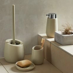 WENKO Keramikbecher für Pinsel BADI, grey -Badaccessoires Verkäufe 4cbaba2c27f6455e82929894ad618e58