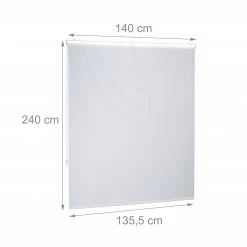 Relaxdays Duschrollo weiß - Breite: 140 cm -Badaccessoires Verkäufe 4e0c594c7fbf49c08d32b018eac3b11f