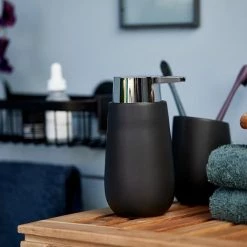 Seifenspender BADI, schwarz, WENKO -Badaccessoires Verkäufe 52fd78cbda3345c0a79eaa45d3ec336c