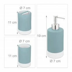 Relaxdays 3-tlg. Badezimmer Set Keramik -Badaccessoires Verkäufe 55af0f2e013e47009698bd943e73e348