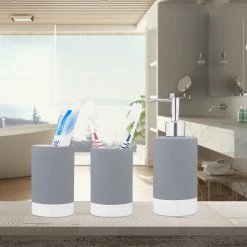 Relaxdays 3-tlg. Badezimmer Set Keramik 14 Relaxdays 3-tlg. Badezimmer Set Keramik -Badaccessoires Verkäufe 56b84a8a7de1410481a8a92925ebed68