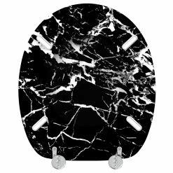 SANILO® WC-Sitz Marmor Schwarz -Badaccessoires Verkäufe 5813a2228eb84fc6941ebe5681113772