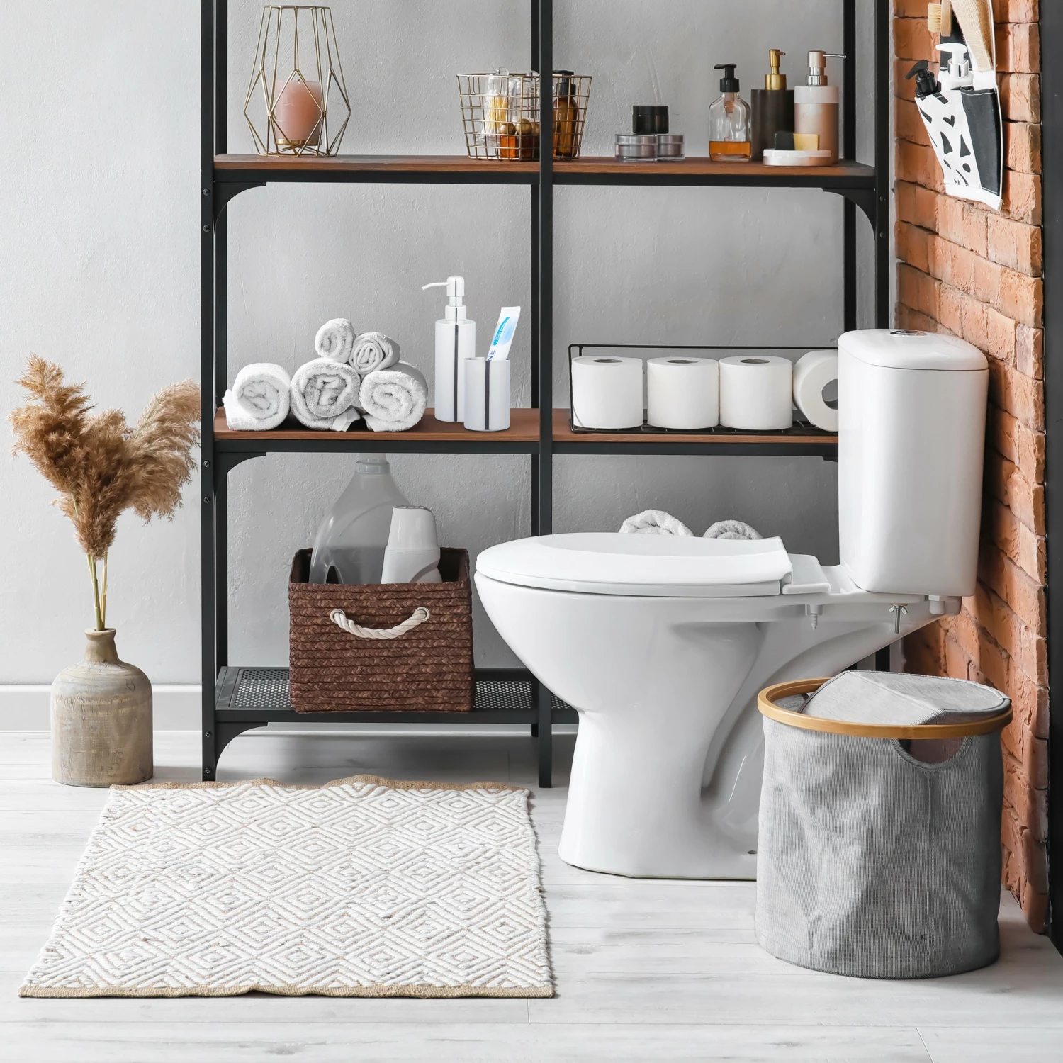 Relaxdays 4-tlg. Badezimmer Set glänzendes Silber 5 Relaxdays 4-tlg. Badezimmer Set glänzendes Silber – Bild 3