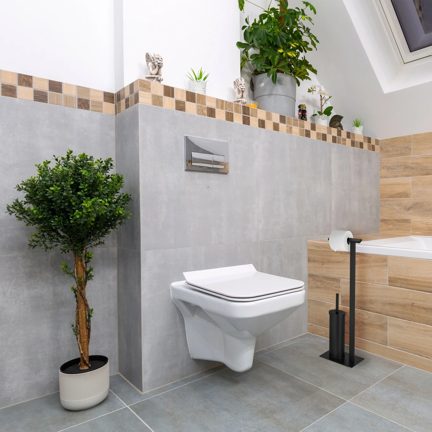 Relaxdays WC Garnitur in matter Optik - Weiß 6 Relaxdays WC Garnitur in matter Optik - Weiß – Bild 4