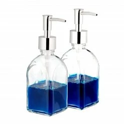 Relaxdays Seifenspender aus Glas 2er Set