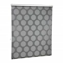 Relaxdays Duschrollo grau Punkte - Breite: 140 cm -Badaccessoires Verkäufe 5b827ae430594ed89aa372d99382db12