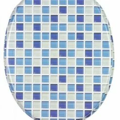 SANILO® WC-Sitz Mosaik Blau
