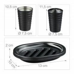 Relaxdays 5-tlg. Badezimmer Set Edelstahl -Badaccessoires Verkäufe 5c131bd4158b4291ace59bfa596d2e2d