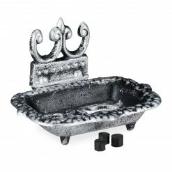 Relaxdays Seifenschale Gusseisen - Silber -Badaccessoires Verkäufe 5de4acdcb7164023b575499c580b7e74