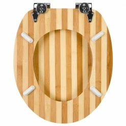 SANILO® WC-Sitz Absenkautomatik Bambus Gestreift -Badaccessoires Verkäufe 627f0e70234f43f582afa2c448ceb1ea