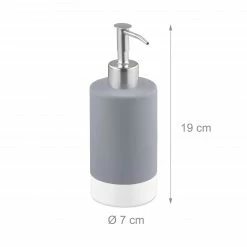 Relaxdays Keramik Seifenspender grau 2er Set -Badaccessoires Verkäufe 63f6dcc4a44d4b30806792d83ea06503