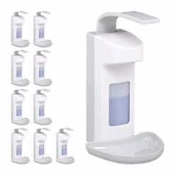 Relaxdays 10 x Desinfektionsspender mit Schale