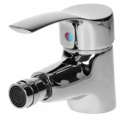 ECD Germany Wasserhahn für Bidet 125x50x135mm Silber