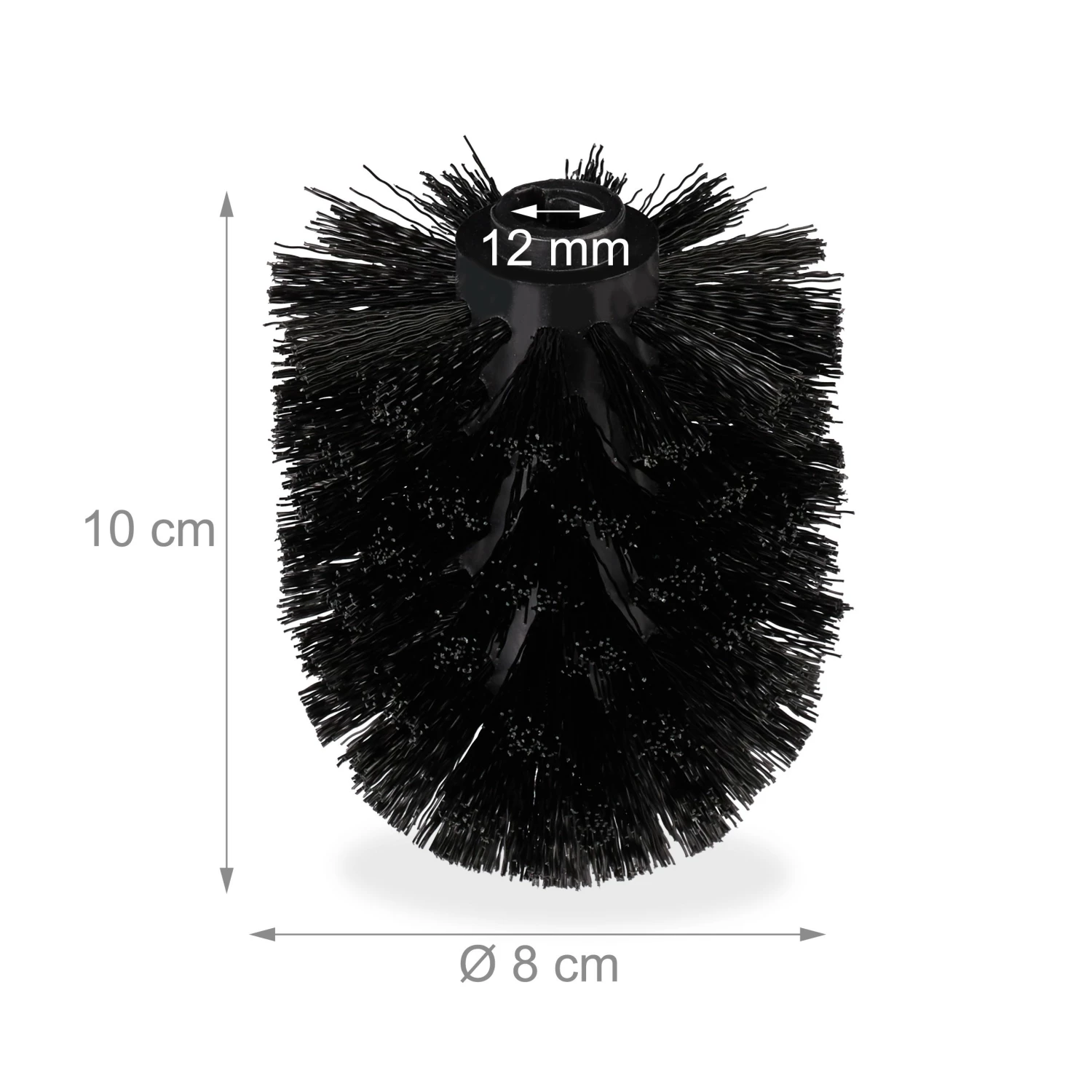 Relaxdays 9 x Klobürste Ersatzbürstenkopf schwarz 10 Relaxdays 9 x Klobürste Ersatzbürstenkopf schwarz – Bild 8