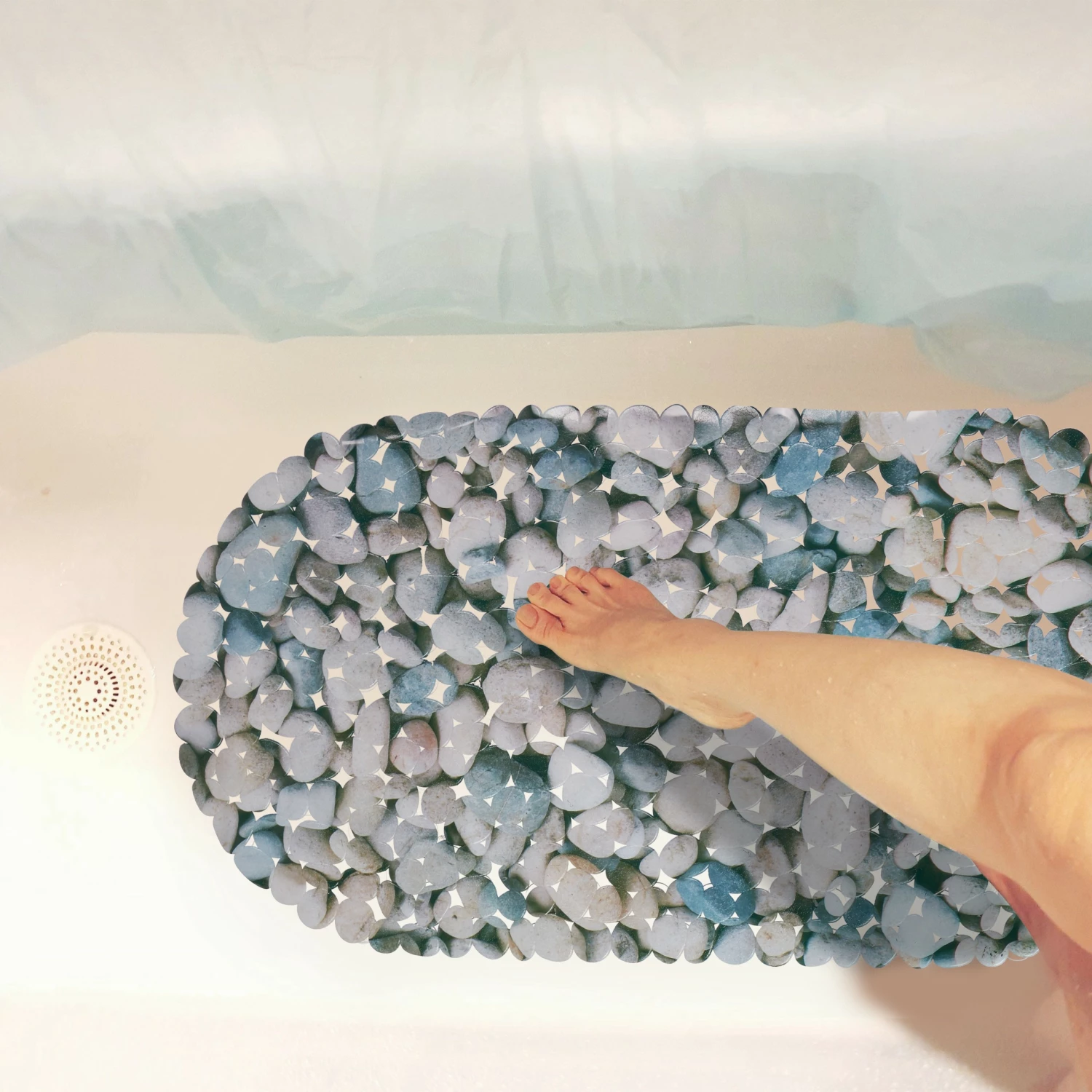 Relaxdays Badewannenmatte Steinoptik - Anthrazit 5 Relaxdays Badewannenmatte Steinoptik - Anthrazit – Bild 3