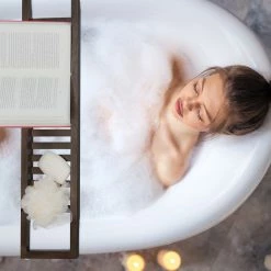 Relaxdays Badewannenablage Bambus dunkelbraun -Badaccessoires Verkäufe 6e19115a09a84152bafc5b9371445867