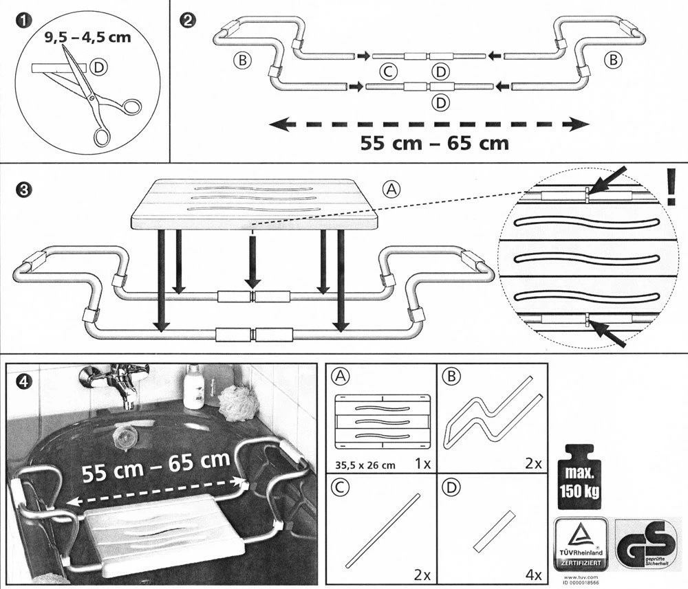 WENKO Badewannensitz SECURA, ausziehbar 6 WENKO Badewannensitz SECURA, ausziehbar – Bild 5