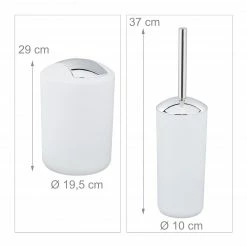 Relaxdays 6-tlg. Badezimmer Set modern - Weiß - Silber -Badaccessoires Verkäufe 6e92bc9e93544e5f8dc3ebe34352ec79