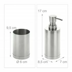 Relaxdays 2-tlg. Badezimmer Set Edelstahl -Badaccessoires Verkäufe 6eb4a5c9721746498c9350ae69dbf46d