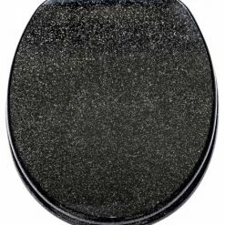 SANILO® WC-Sitz Absenkautomatik Glitzer Schwarz