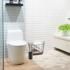 Relaxdays 1 x WC-Garnitur Keramik schwarz - Schwarz - Silber -Badaccessoires Verkäufe 78408f27e433459e98f803a7cc86d8a4