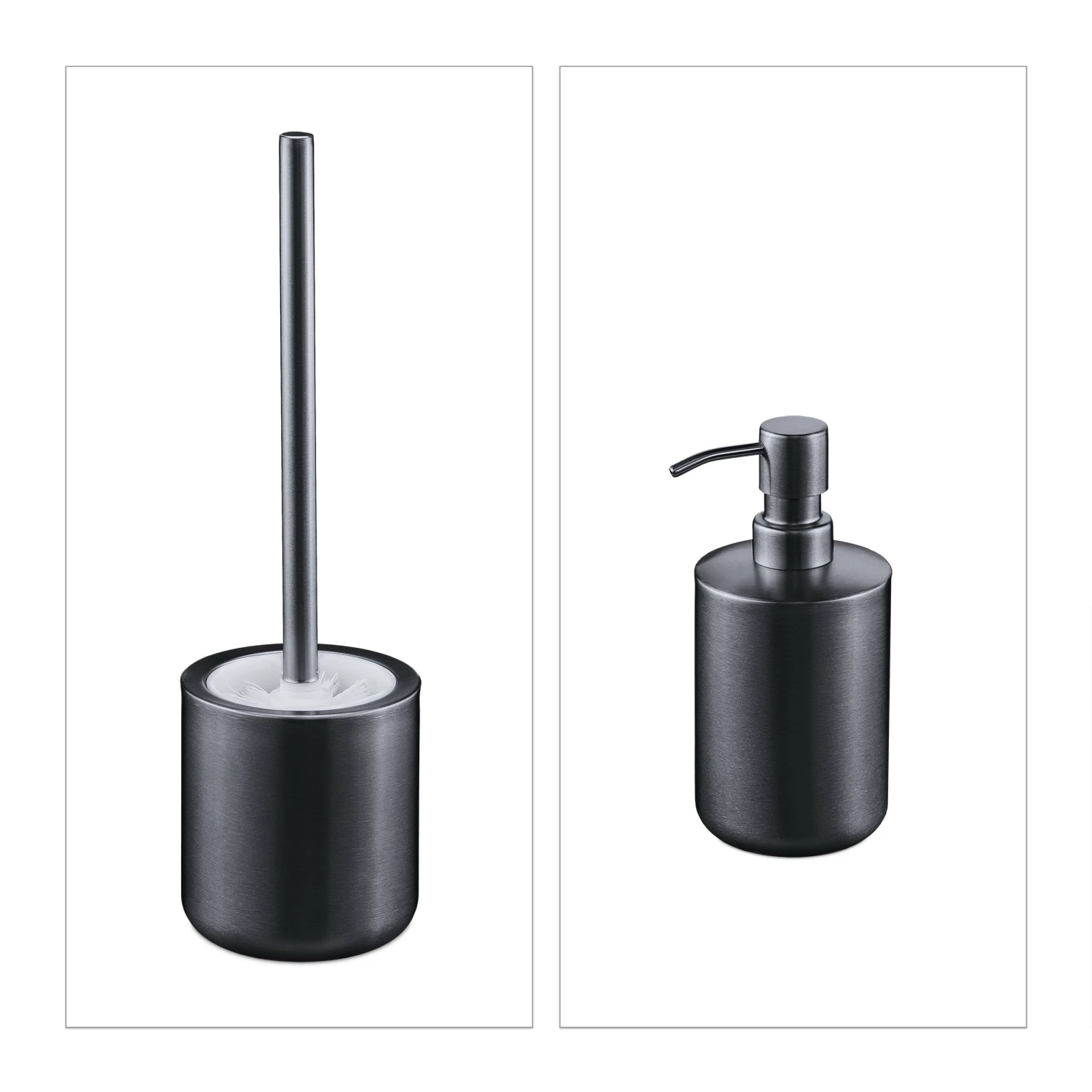 Relaxdays 5-tlg. Badezimmer Set Edelstahl 11 Relaxdays 5-tlg. Badezimmer Set Edelstahl – Bild 9