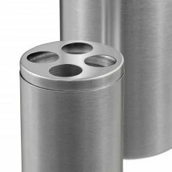 Relaxdays 4-tlg. Badezimmer Set in mattem Silber -Badaccessoires Verkäufe 7d5204294cb5442099ac55d9ee0711f8