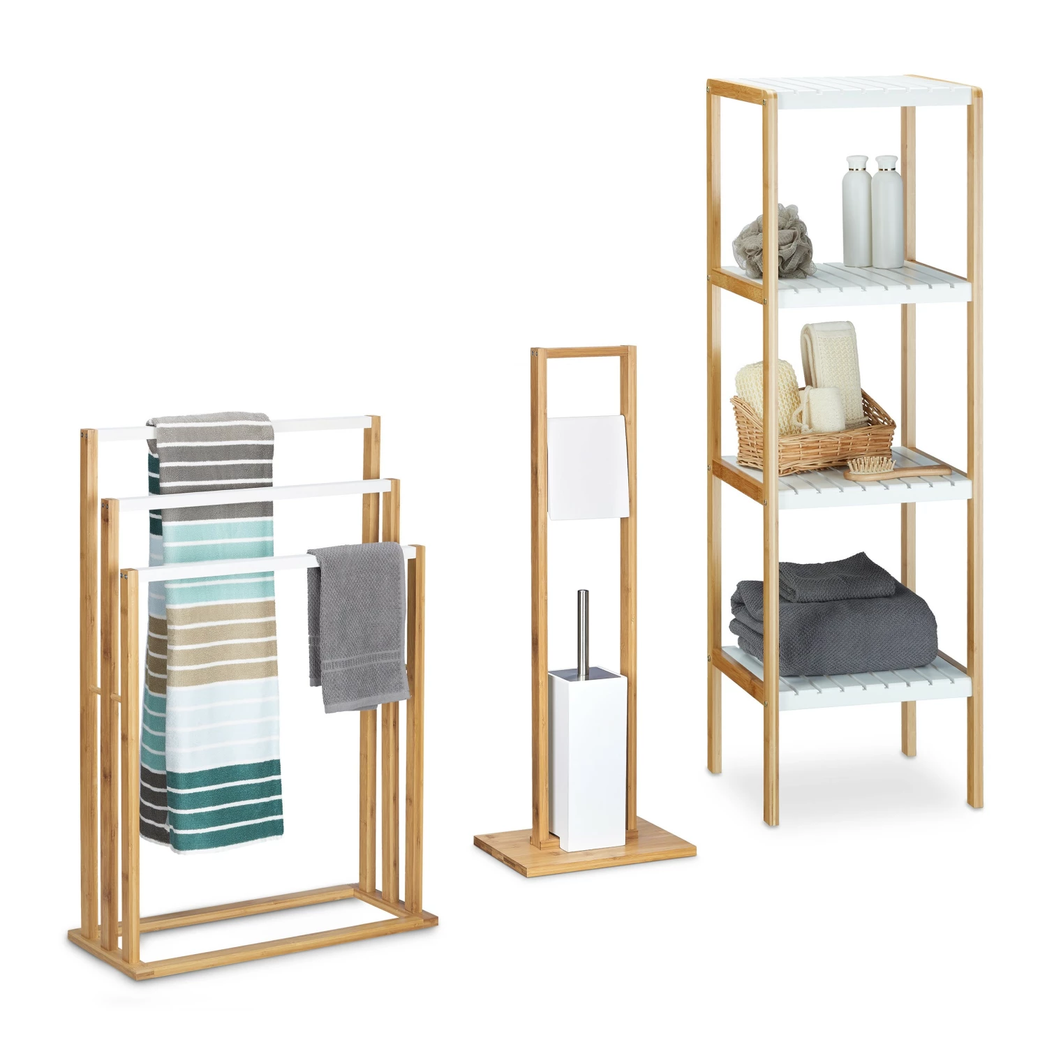 Relaxdays 3 tlg. Bad Set Bambus 3 Relaxdays 3 tlg. Bad Set Bambus