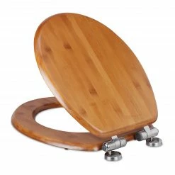 Relaxdays Toilettendeckel Bambus Absenkautomatik