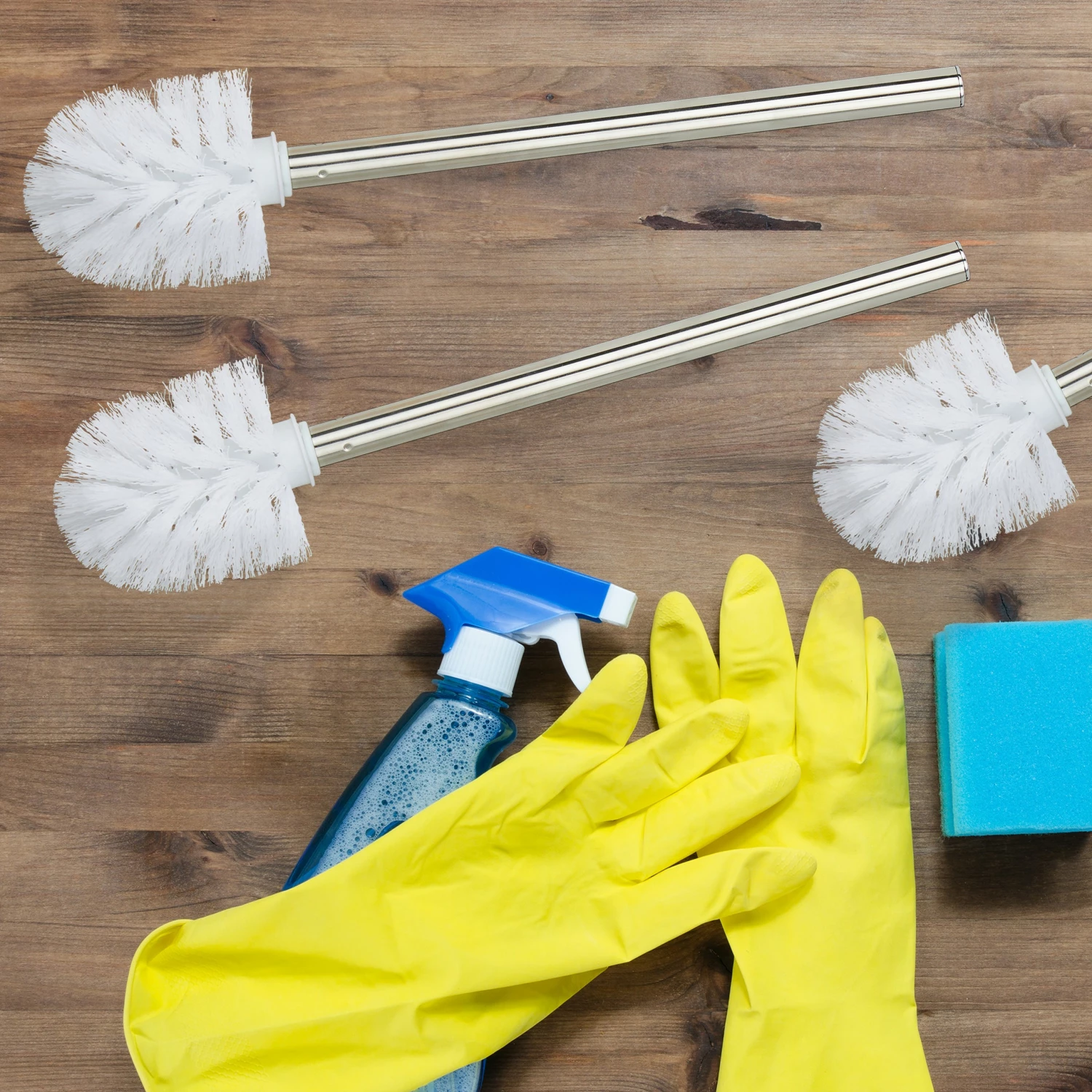 Relaxdays Toilettenbürste 3er Set weiß 4 Relaxdays Toilettenbürste 3er Set weiß – Bild 2