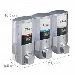 Relaxdays Seifenspender Wand 3 Kammern -Badaccessoires Verkäufe 8def3b60b9c548f5bf17cdb6f9c4af0a