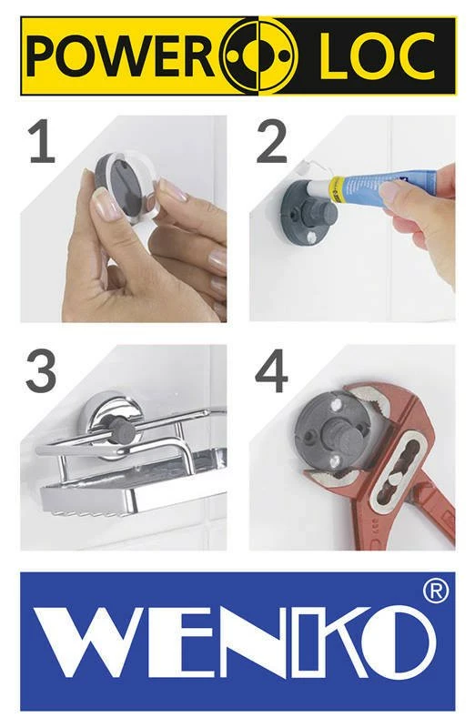 WENKO Power-Loc Badetuchstange Handtuchstange 8 WENKO Power-Loc Badetuchstange Handtuchstange – Bild 6