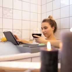 Relaxdays Bambus Badewannenablage grau -Badaccessoires Verkäufe 8ec570e2bd61436789112d1227d046fa