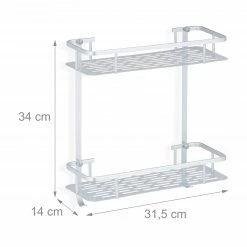 Relaxdays Duschregal mit 2 Etagen -Badaccessoires Verkäufe 9104dce0273e4090a57ea33f7073c15a