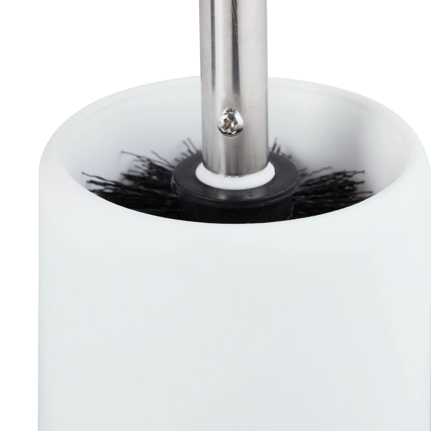 Relaxdays 1 x WC-Garnitur rund weiß - Weiß - Silber - Schwarz 8 Relaxdays 1 x WC-Garnitur rund weiß - Weiß - Silber - Schwarz – Bild 6