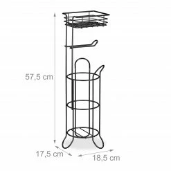 Relaxdays Schwarzer Toilettenpapierhalter stehend -Badaccessoires Verkäufe 94855d9057af4c549f0fc29be950a73a