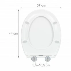 Relaxdays Toilettendeckel mit Absenkautomatik oval -Badaccessoires Verkäufe 985d0487885542048bf97aedf2887b26
