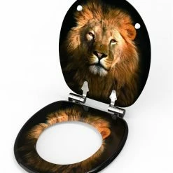 SANILO® WC-Sitz mit Absenkautomatik Löwe -Badaccessoires Verkäufe 99522db2407f4fc8ab93171db1962122